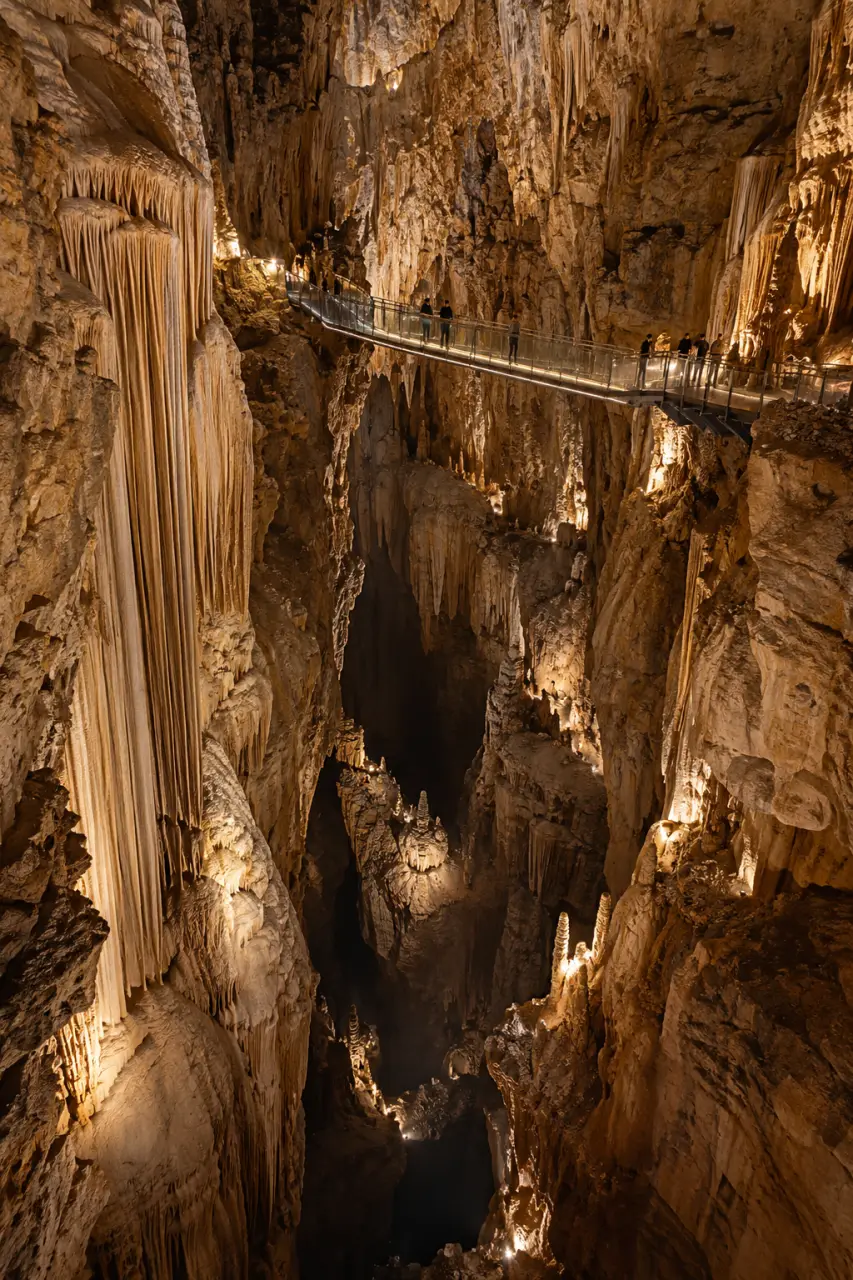 Lieux insolites Aude : passerelle suspendue dans le Gouffre de Cabrespine