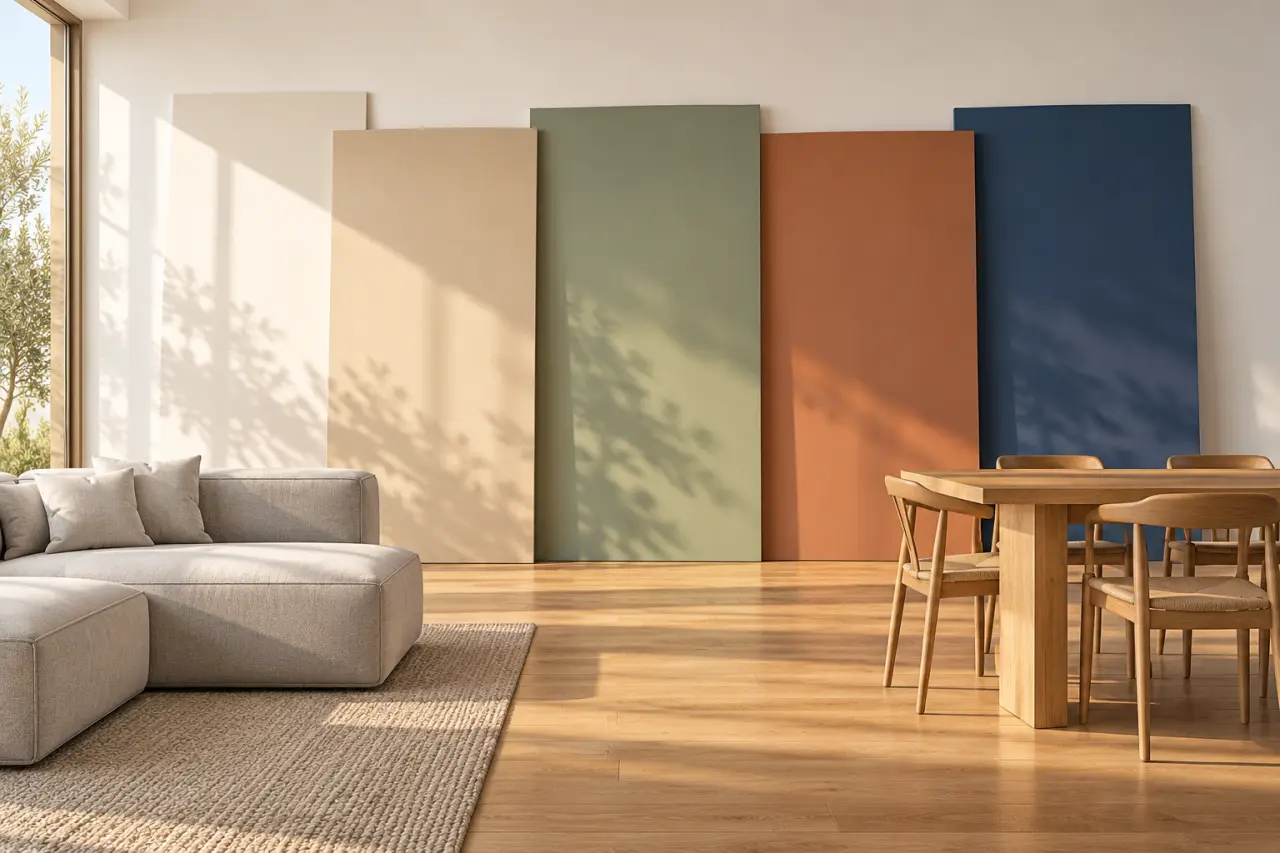 Tester une couleur pour salle à manger et salon selon la lumière et le mobilier