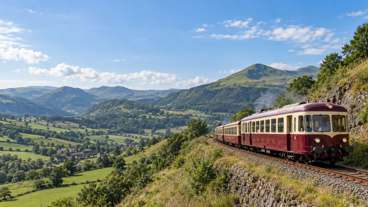 Gentiane Express parmi les lieux insolites du Cantal, au cœur des paysages volcaniques